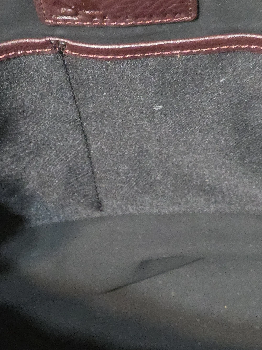 Levenger Burgundy Leather Tote with Gold Hardware